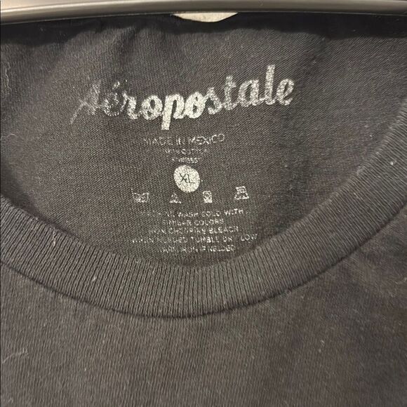 Aeropostale Black Logo T-Shirt Size XL - Picture 2 of 4